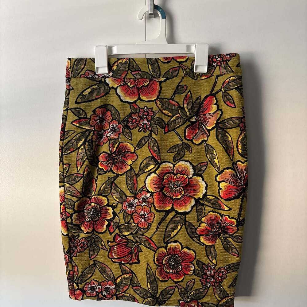 LOFT Floral Tapestry Pencil Skirt
